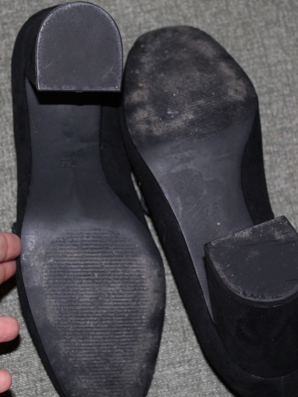 Solanz Black Suede Penny Loafers - Women - Picture 2 of 4